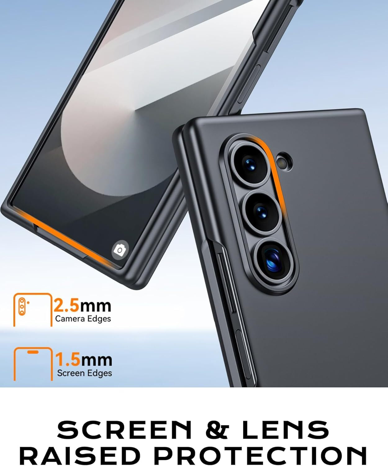 For Samsung Galaxy Z Fold 6 Case with Screen Protection, Flip Z 6 Slim HD Clearl