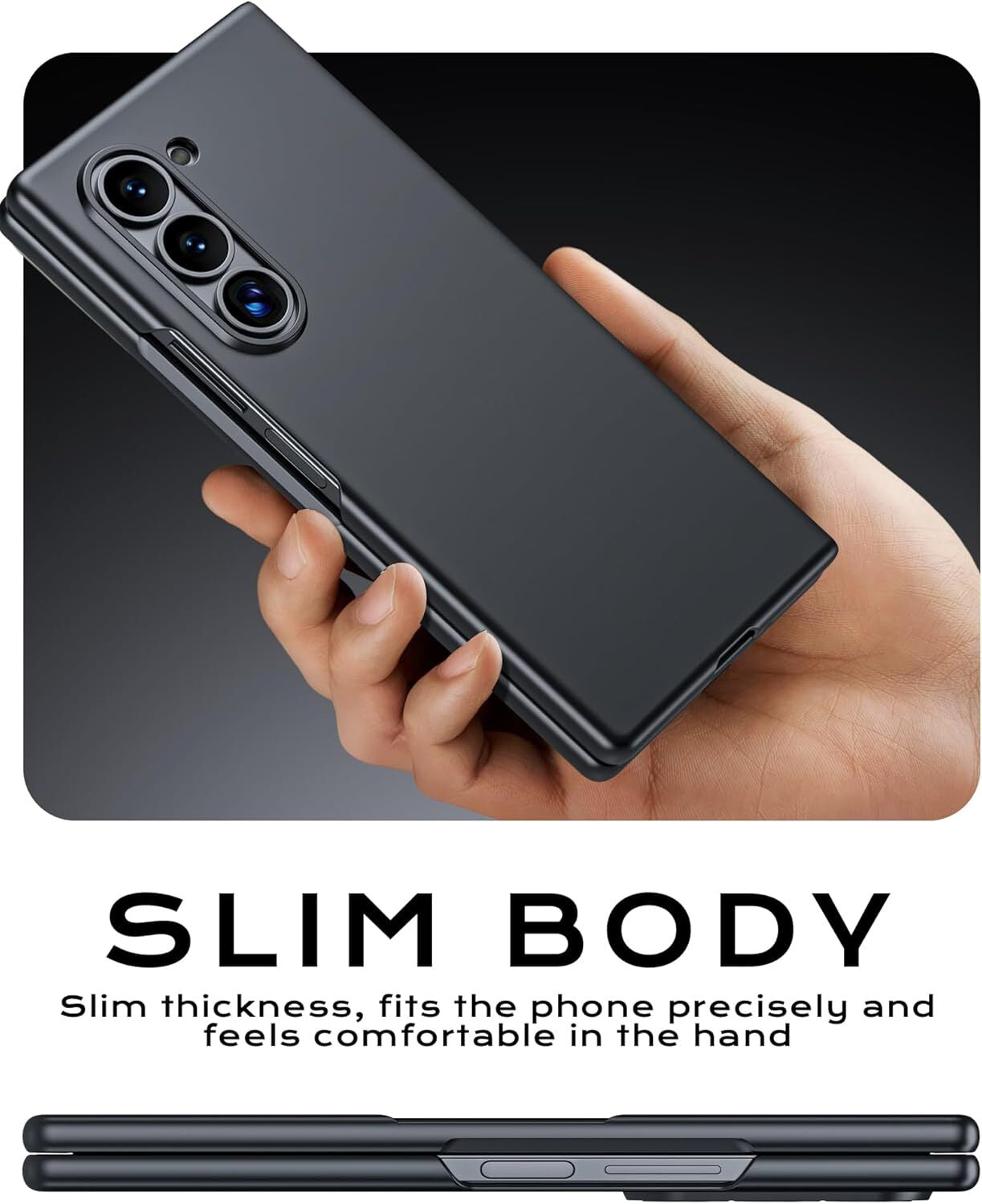 For Samsung Galaxy Z Fold 6 Case with Screen Protection, Flip Z 6 Slim HD Clearl