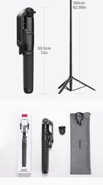 1.5m Bluetooth Wireless Selfie Stick Tripod Monopod for Smartphone GoPro Hero 11 10 9 8 7 insta360 X3 DSLR Camera-1