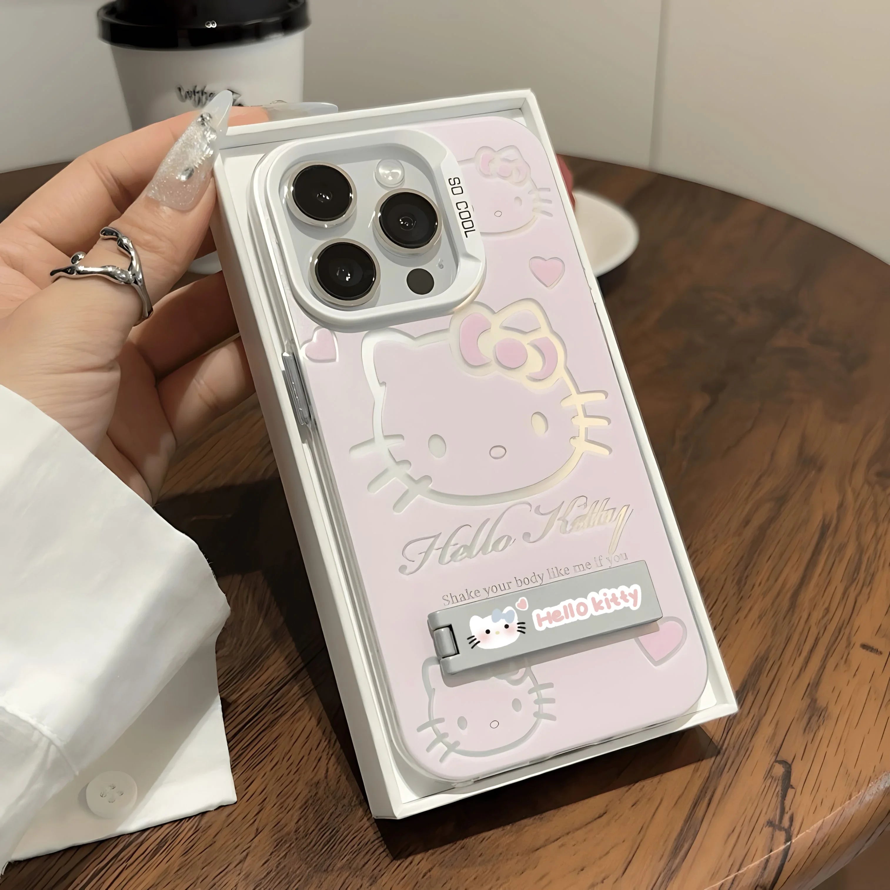Luxury Pink Hello Kitty with Bracket Case for Samsung Galaxy S24 S23 S22 S21 S20 Note20 Ultra plus FE M31 4G 5G with Holder