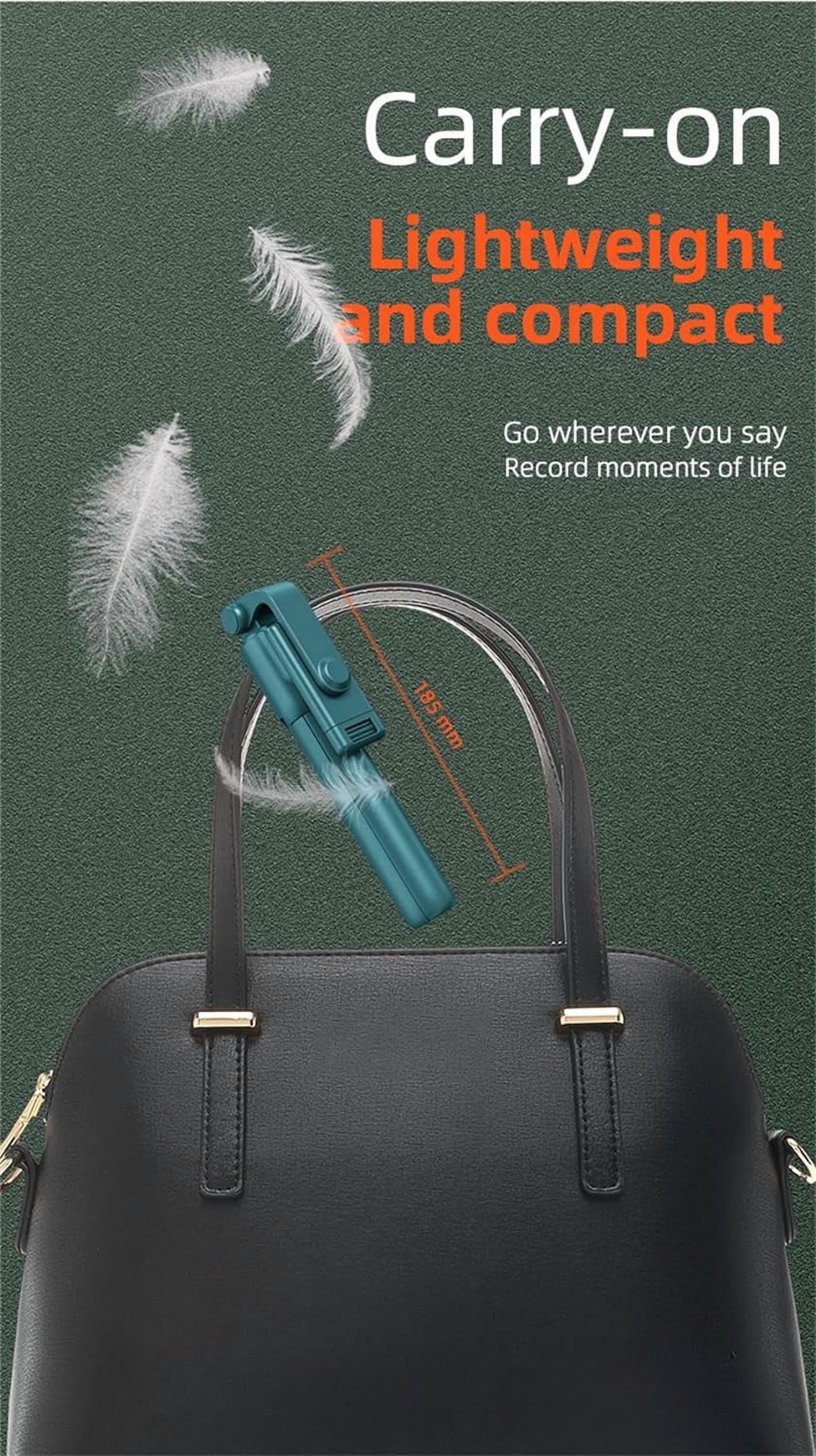 Selfie Stick Tripod,3 in 1 Extendable 360° Rotation Tripod Stand with Detachable Wireless Remote Portable Mobile Phone Holder Compatible with Iphone,Android,Samsung (White+Light)