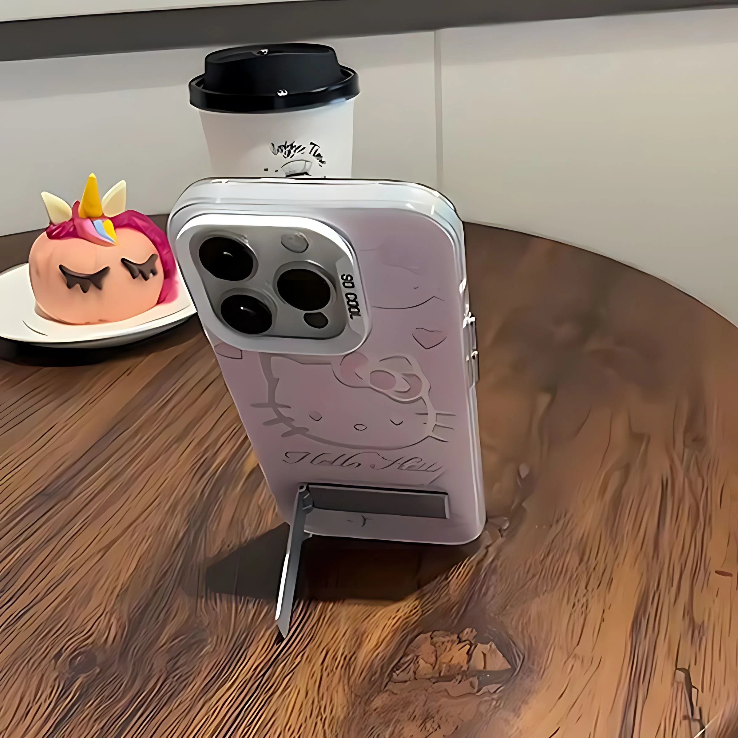 Luxury Pink Hello Kitty with Bracket Case for Samsung Galaxy S24 S23 S22 S21 S20 Note20 Ultra plus FE M31 4G 5G with Holder